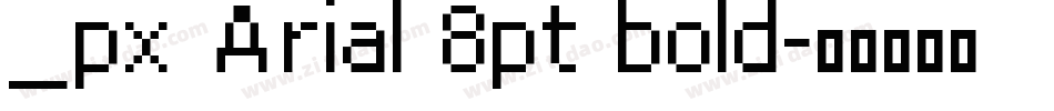 _px Arial 8pt bold字体转换